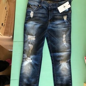 7 for all mankind the ankle skinny, super skinny
